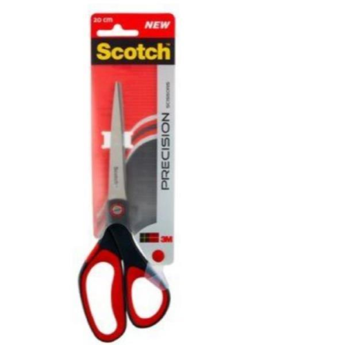 3M SCOTCH FORBICE PRECISION CON LAME IN ACCIAIO 20 CM IMPUGNATURA COMFORT COLORE GRIGIO ROSSO